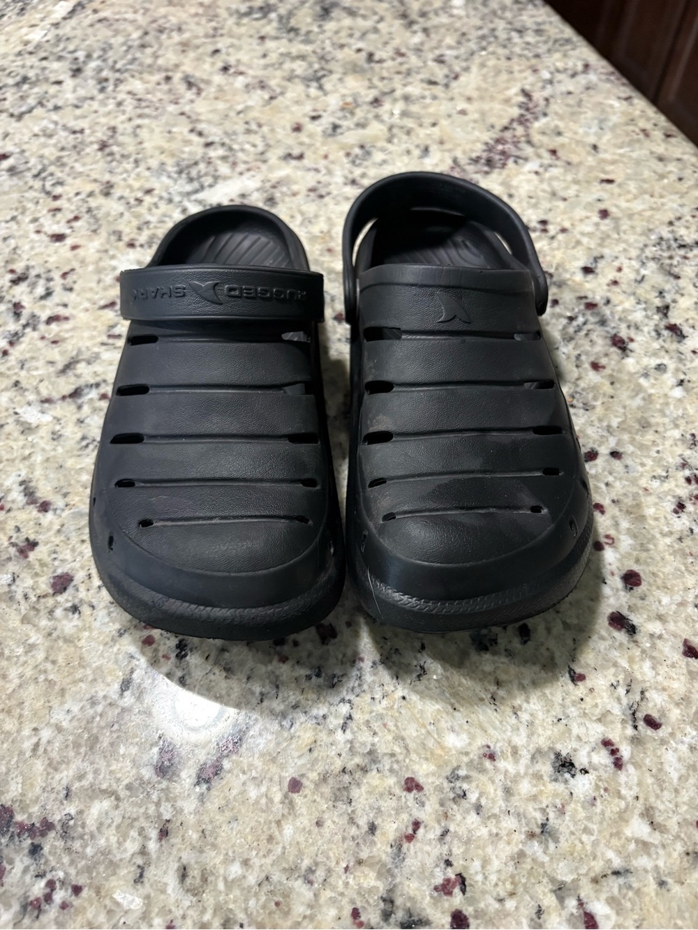 Rugged Shark black slip on rubber boys shoes size 3 GUC